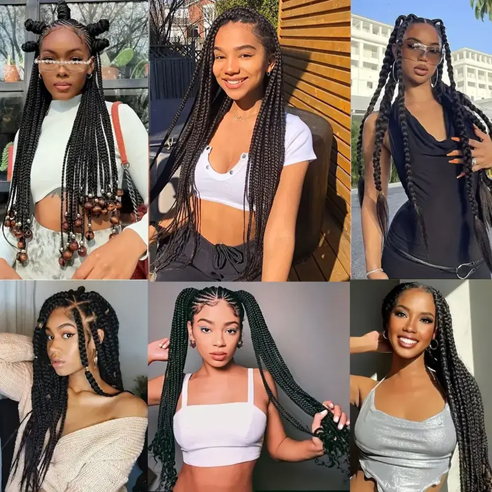 82 Inch Jumbo Braiding Hair Synthetic Xpression Braids Crochet Hair Extensions 165g  Pre Stretched Braid Wholesale For Women
