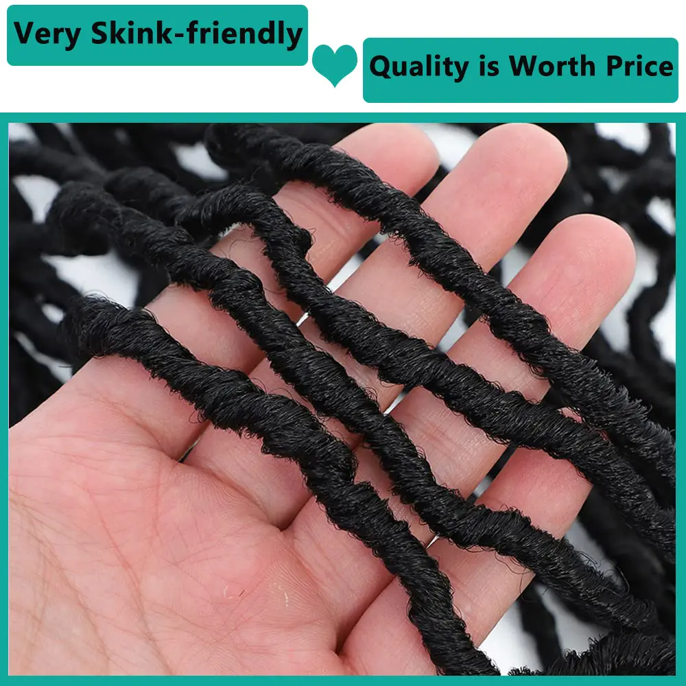 36 Inch Faux Locs Crochet Hair Extensions For Women Synthetic Soft Nu Locs Crochet Braids Dreadlocks Hair Extensions