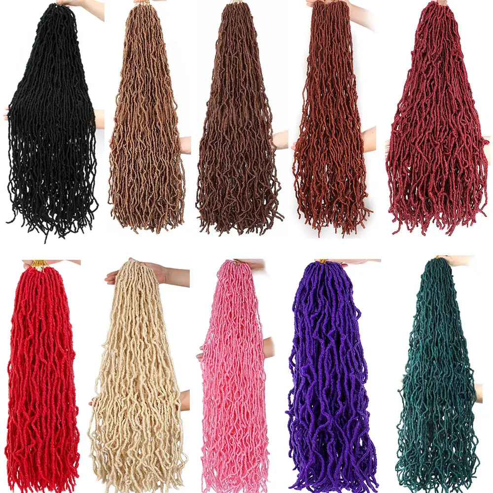 36 Inch Faux Locs Crochet Hair Extensions For Women Synthetic Soft Nu Locs Crochet Braids Dreadlocks Hair Extensions
