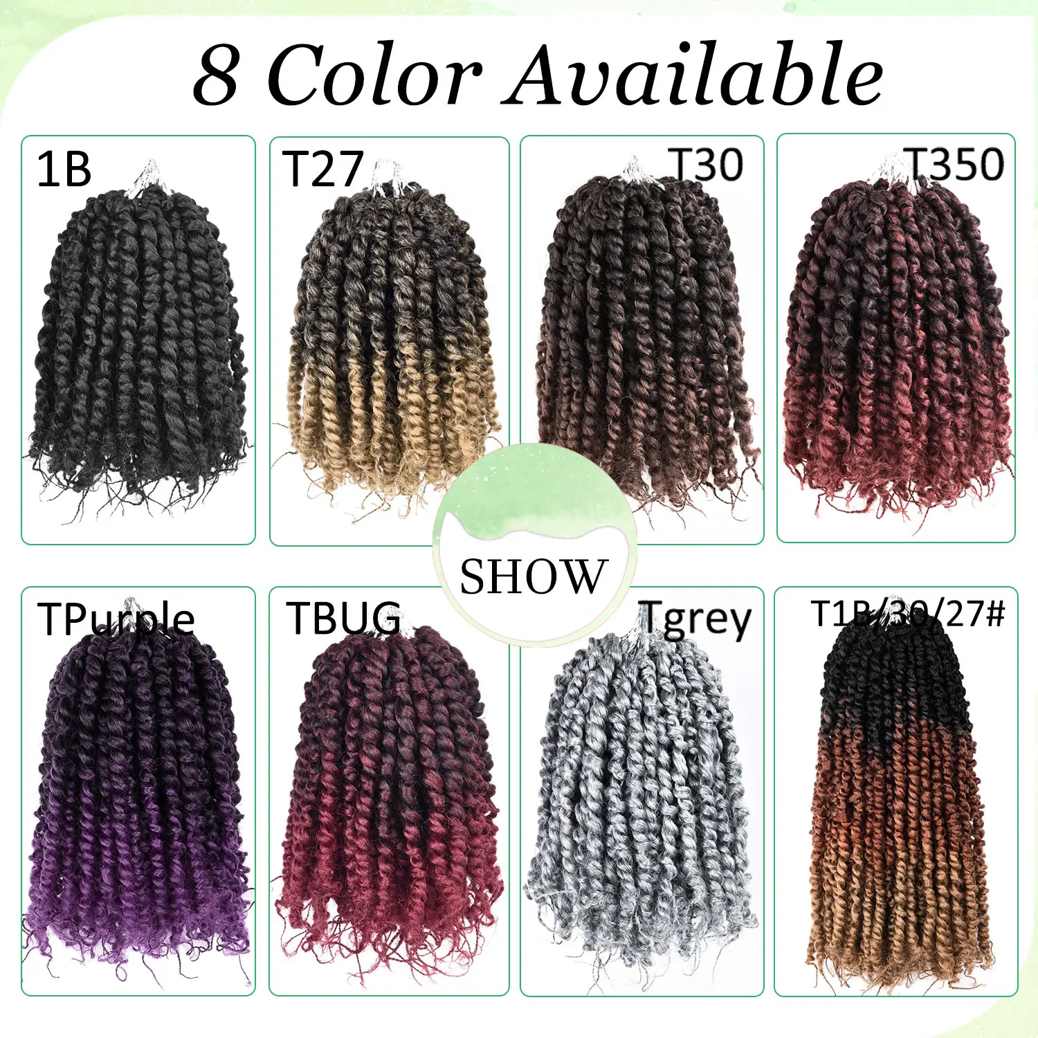Pre-twisted Passion Twist Crochet Hair for Black Women Crochet Braids Pre-looped Synthetic Braiding Hair Extensions