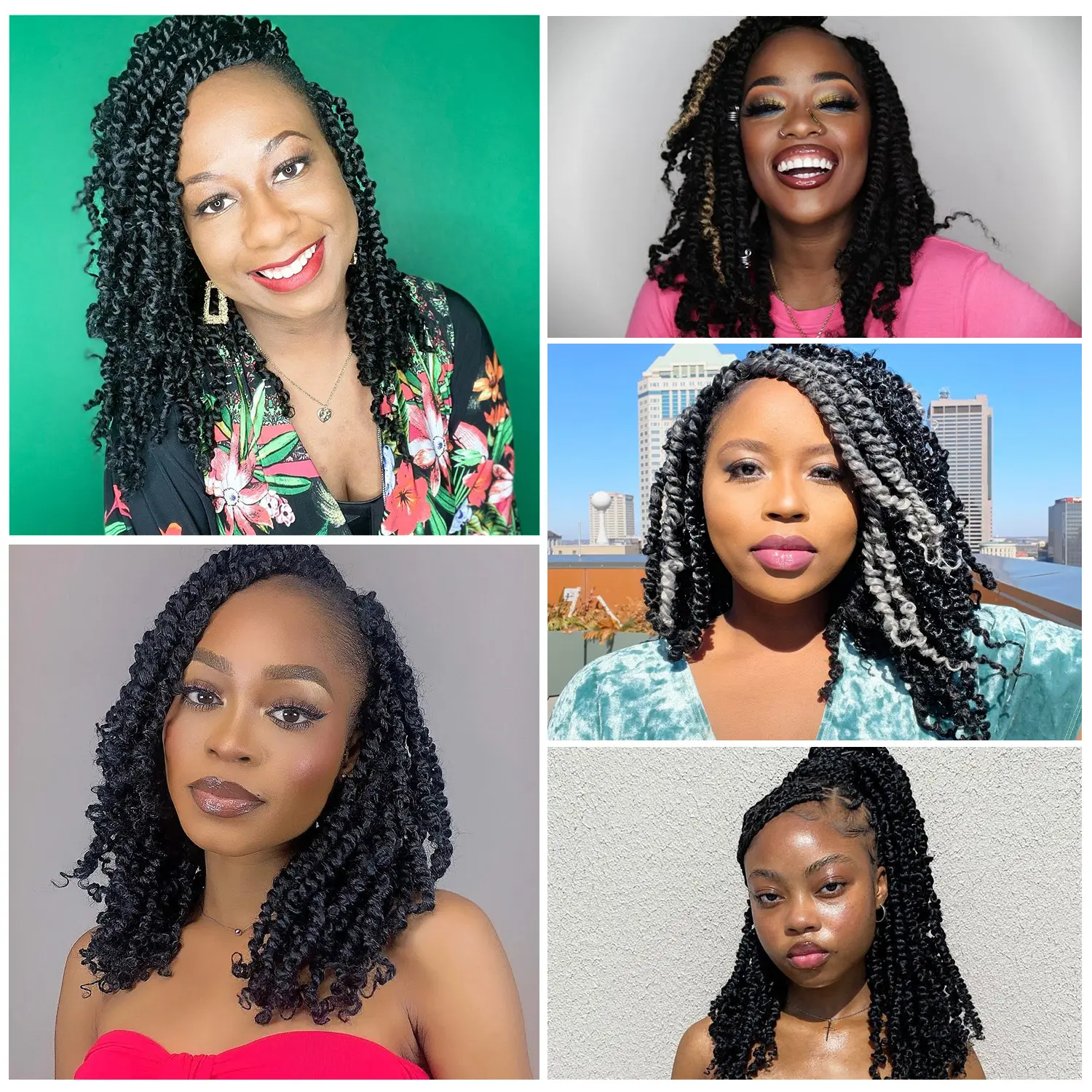 Pre-twisted Passion Twist Crochet Hair for Black Women Crochet Braids Pre-looped Synthetic Braiding Hair Extensions