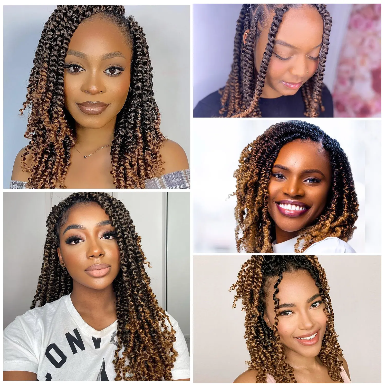 Pre-twisted Passion Twist Crochet Hair for Black Women Crochet Braids Pre-looped Synthetic Braiding Hair Extensions