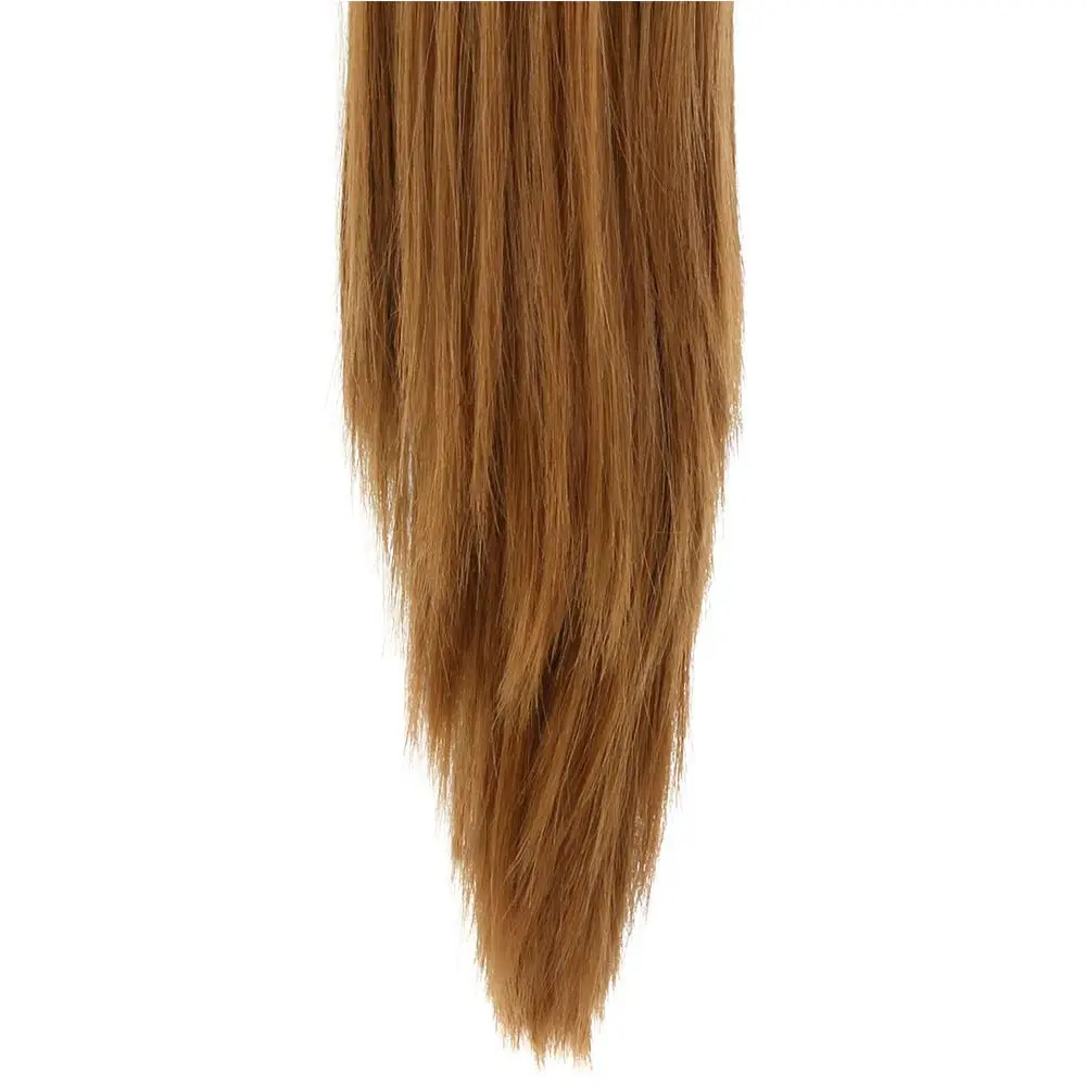 22" Synthetic Women Claw on Ponytail Clip in Hair Extensions Straight Style Pony Tail Hairpiece Ombre Brown Blonde