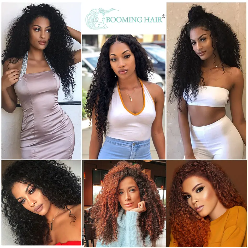 Kinky Curly Clip In Hair Synthetic Extension For Women 28Inch 140g 7Pcs/Set Long Kinky Curly Clip In Hair Extensions Ombre Brown