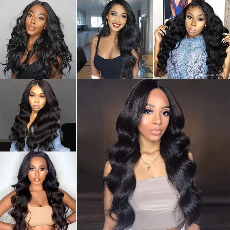 26 Inch U Part Wig Soft Yaki Body Wave Synthetic Hair Wig Heat Resistant V Part Half Wigs for Black Women