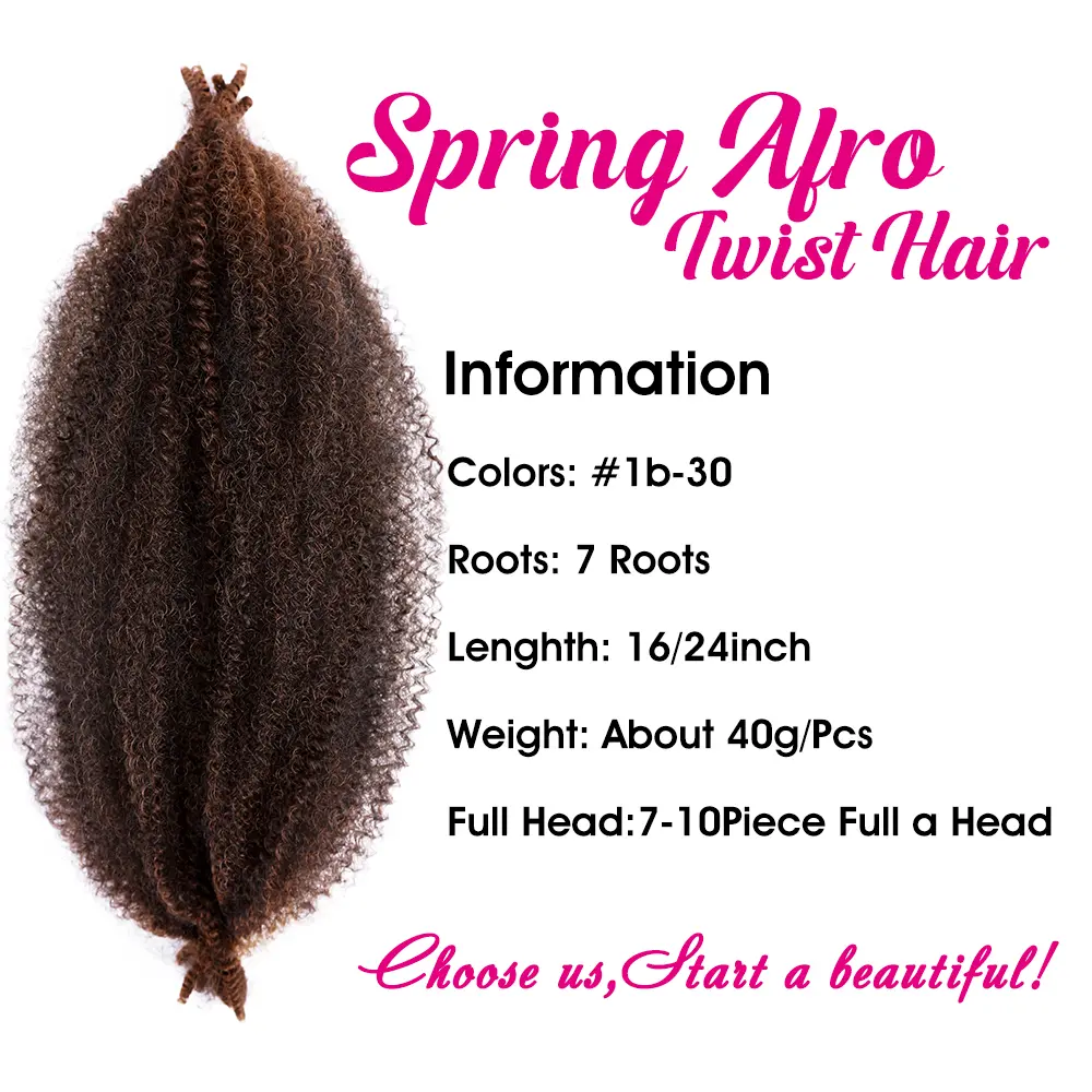 Marley Twist Afro Crochet Braids Soft Spring Kinky Hair For Distressed Butterfly Locs Synthetic Braiding Extensions For Women