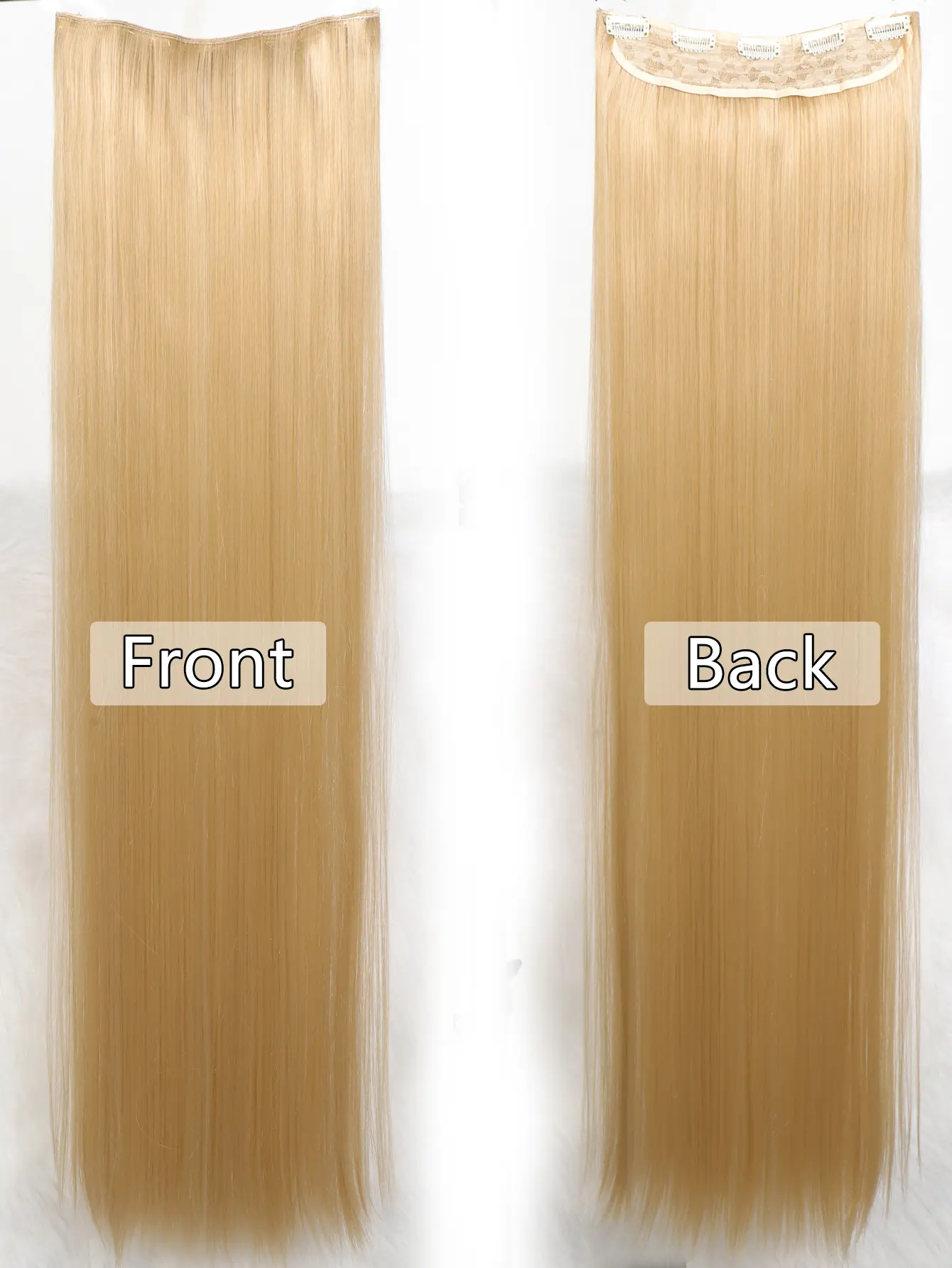 Synthetic 5 Clip In Hair Extensions Long Straight Hairstyle Hairpiece Black Brown Blonde 80CM Natural Fake Hair For Women