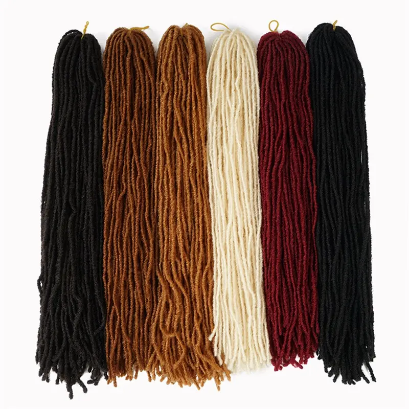 18 Inch Fake Hair Sister Locs Faux Locs Crochet Hair Accessories Synthetic Faux Locs Crochet Hair Extensions For Black Women