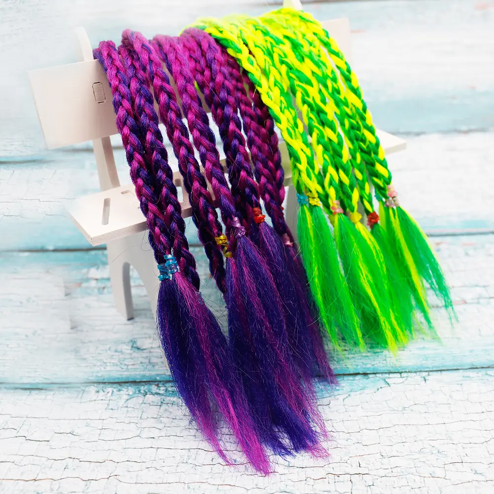Kids Twist Braid Rope Headdress Hair Braider Girls Elastic Wig Band Rubber Band Accessories Ponytail Headband