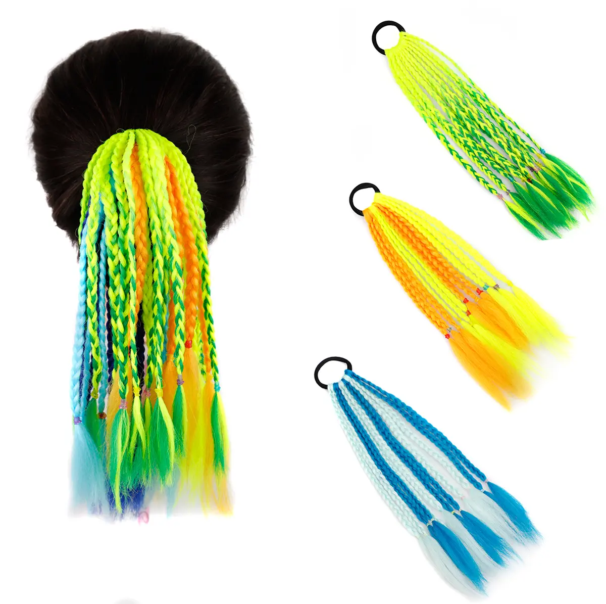 Kids Twist Braid Rope Headdress Hair Braider Girls Elastic Wig Band Rubber Band Accessories Ponytail Headband
