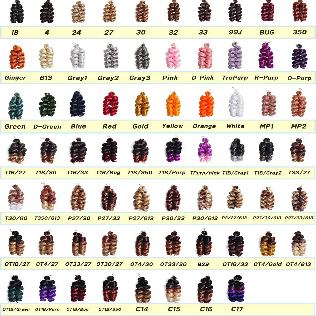 French Curls Braiding Hair Synthetic Hair Spiral Curls Braids Hair Pre Stretched Loose Wave Braiding Hair Extensions For Women