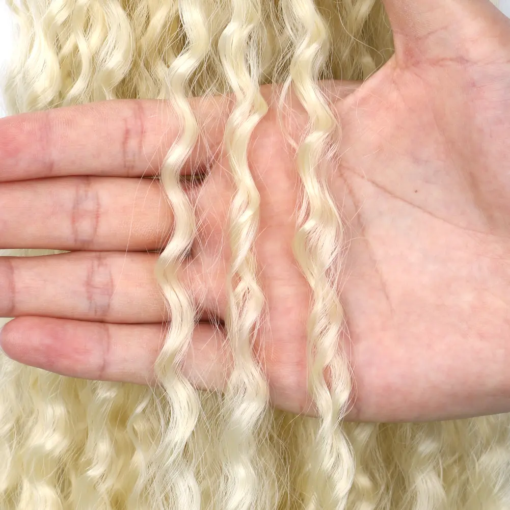 Rubber Band hair styles with fake ponytail Black Blonde Color for Women Daily Party Christmas day Use Synthetic Hair Afro Curly