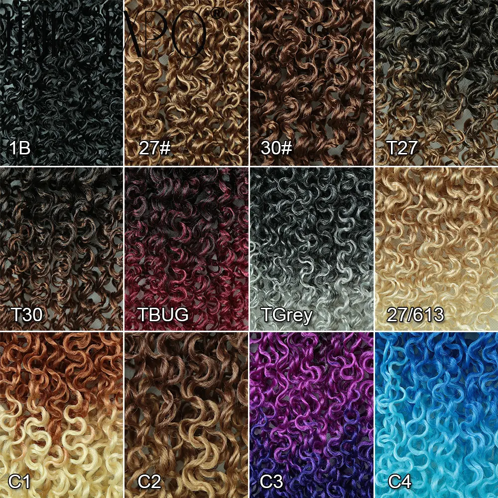 14"Curly Passion Twist Crochet Hair Synthetic Yanky Twist Braiding Hair Extensions Pre-twisted Pre-Looped Senegalese Twist Hair