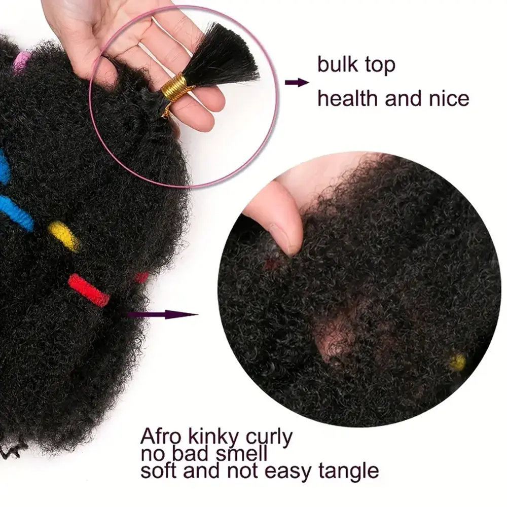 Afro Kinky Twist Braiding Hair 12 Inch Pre Fluffied Afro Kinky Hair Synthetic Bulk Hair Extensions For Women Ombre Braiding Hair