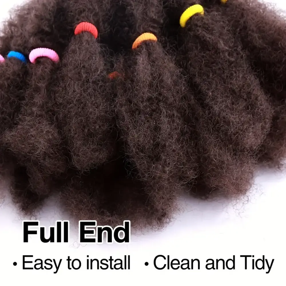 Afro Kinky Twist Braiding Hair 12 Inch Pre Fluffied Afro Kinky Hair Synthetic Bulk Hair Extensions For Women Ombre Braiding Hair