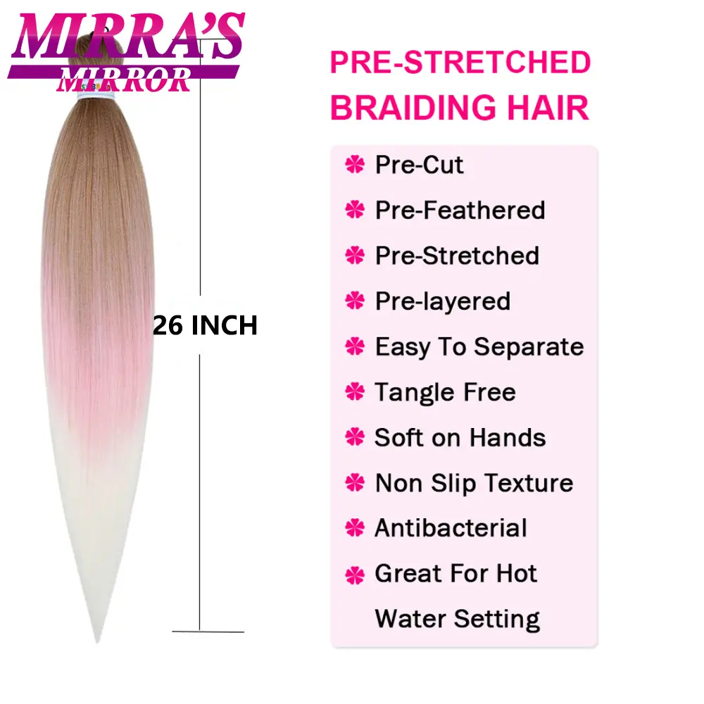Braiding Hair Pre Stretched Synthetic Braid Extensions Colorful Jumbo Braid for Senegalese Passion Twist Box Braid Hair Bundles