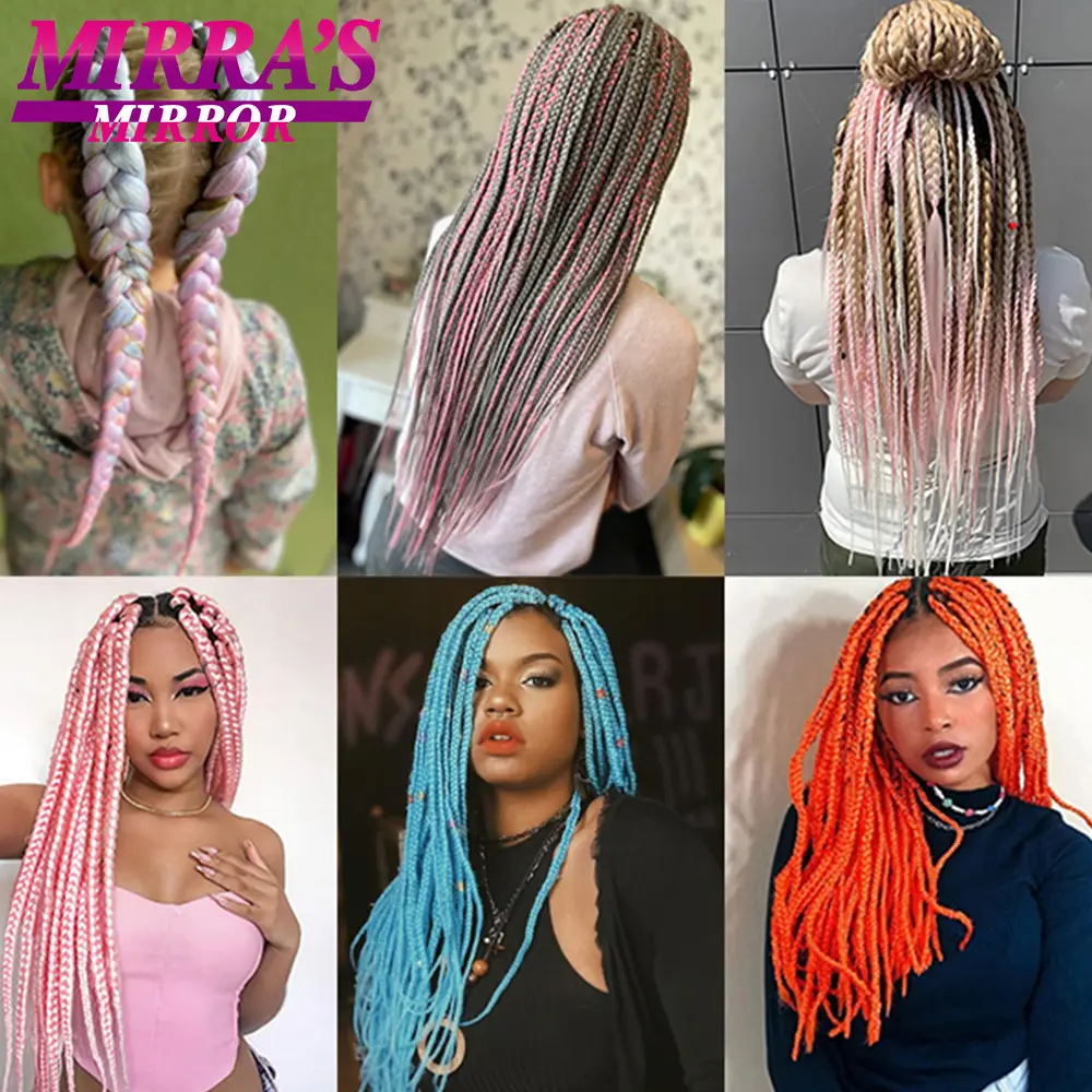Braiding Hair Pre Stretched Synthetic Braid Extensions Colorful Jumbo Braid for Senegalese Passion Twist Box Braid Hair Bundles