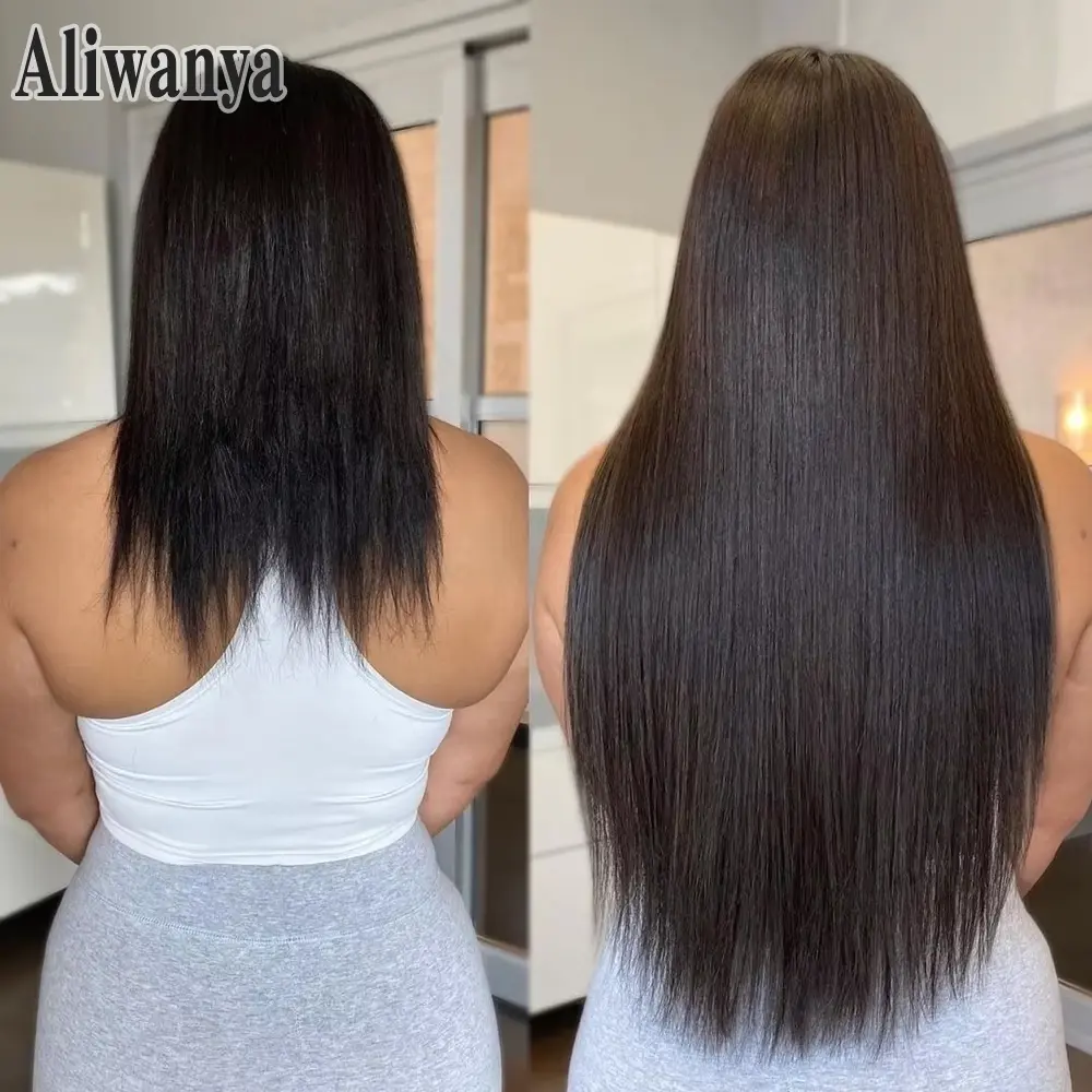 Synthetic Straight Tape In Hair Extensions 10pcs Natural Hair Extension 24inch For Women Invisible Double Sided Free Style