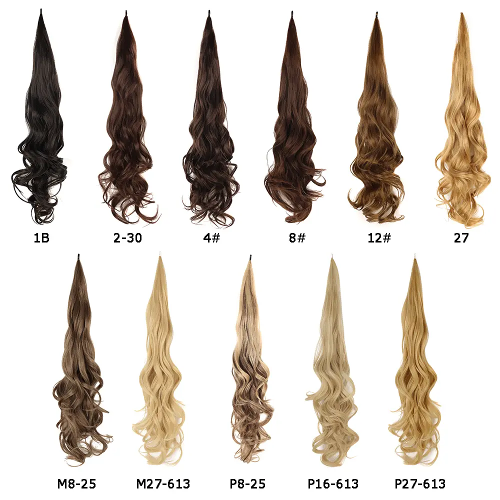 Synthetic Ponytail Extensions False Hair Tail for Women Flextail 26inch Length  Blonde Ponytail Hairpieces For Women Daily Use