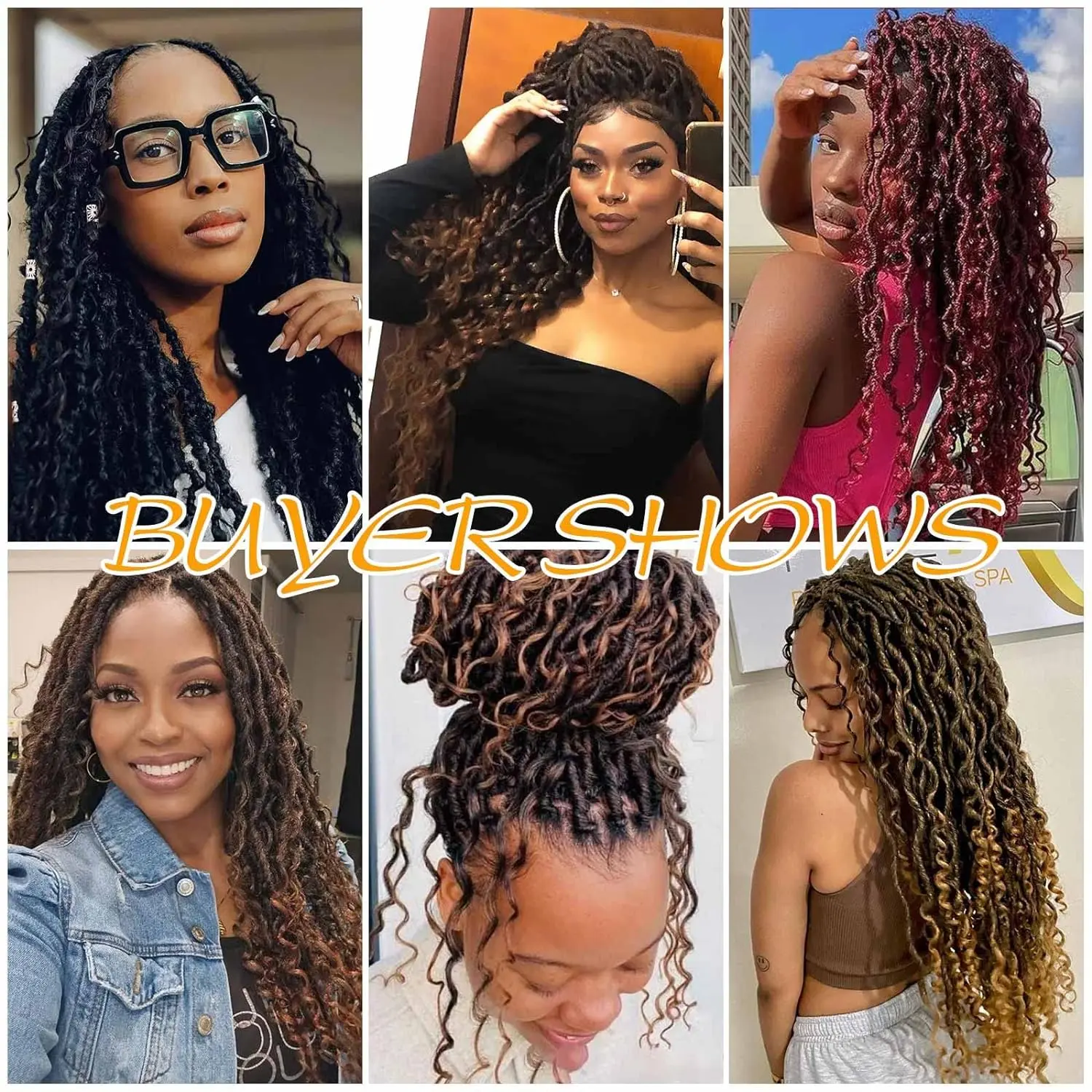 14"Faux Locs Crochet Hair 8Packs Pre Looped Goddess Locs Crochet Hair With Curly End Boho Synthetic Crochet Hair For Black Women