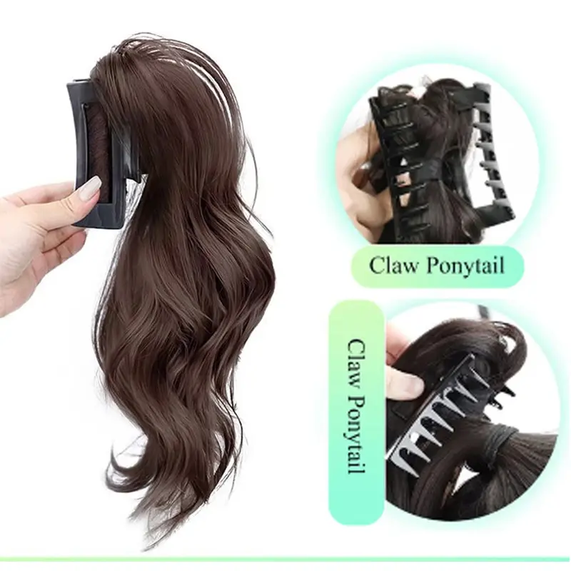 H&STAR 12Inch Synthetic Wig Braid Sweet Cool High Spicy Girl Horsetail Half Zha Waterfall Horsetail Clasp Wig