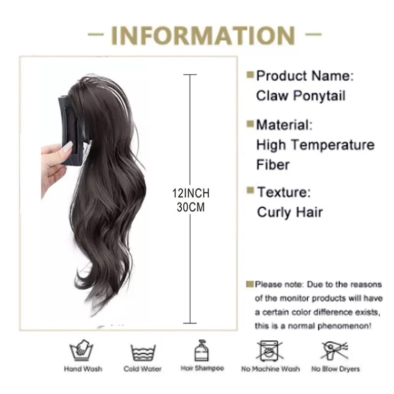 H&STAR 12Inch Synthetic Wig Braid Sweet Cool High Spicy Girl Horsetail Half Zha Waterfall Horsetail Clasp Wig