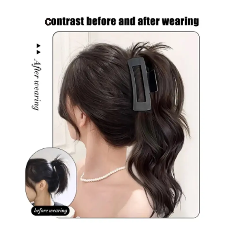 H&STAR 12Inch Synthetic Wig Braid Sweet Cool High Spicy Girl Horsetail Half Zha Waterfall Horsetail Clasp Wig