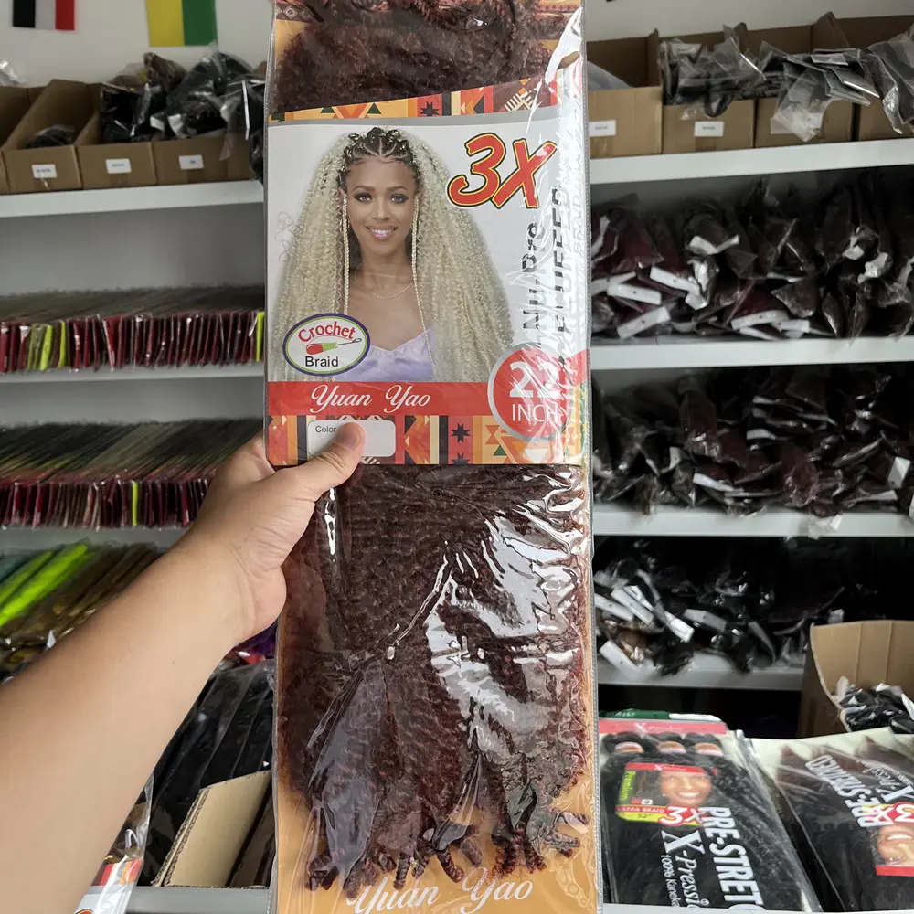 3 Packs Soft Spring Afro Twist Hair 22 Inch Marley Crochet Braiding Hair Pre-Separated Synthetic Hair Extension For Black Women