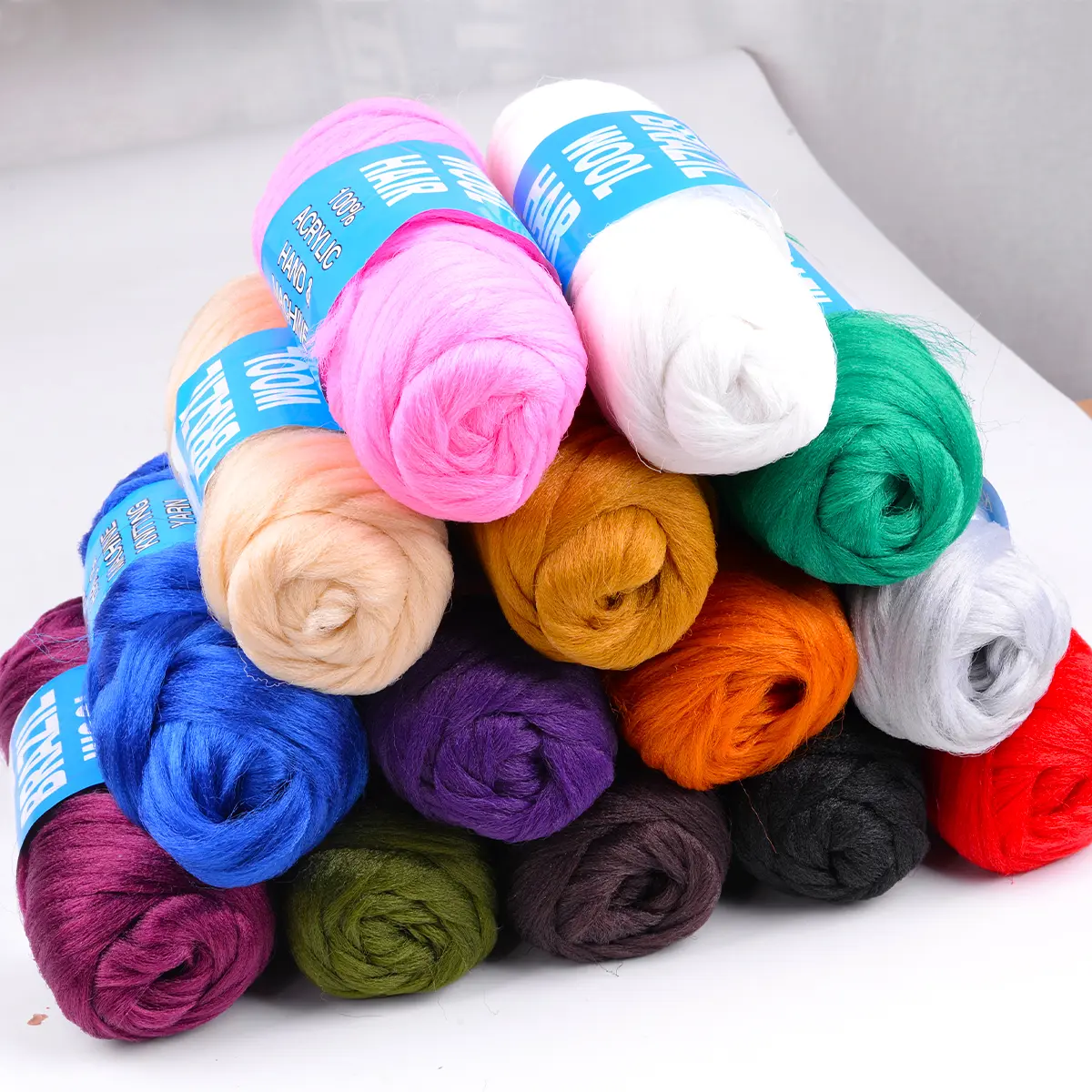 Brazilian Wool Hair Synthetic Crochet Hair Extensions for Women African Hair Yarn for Braiding Senegalese Twist Fake Hair