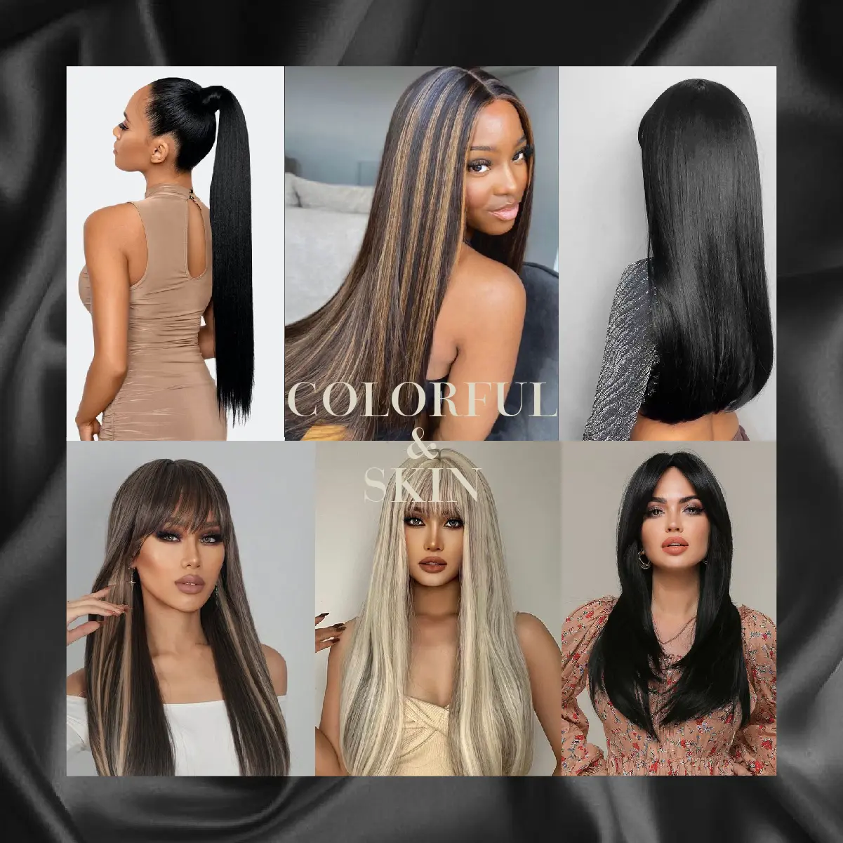 Invisible Tape In Synthetic Hair Extensions 10Pcs 20Inch Straight Tape In Hairpiece Seamless Skin Weft For Women Black Brown