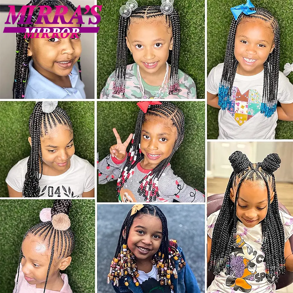 Soft Synthetic Braiding Hair for Kids Short Jumbo Braids Hair 12/16/20/26/30 Inch Pre Stretched Yaki Straight Hair Extensions