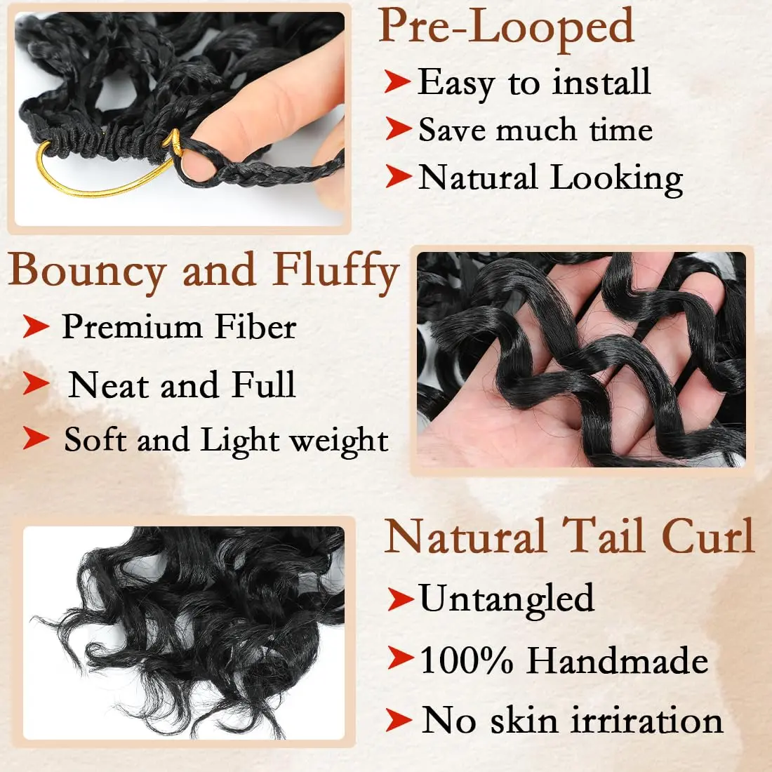 Box Gogo Curl Crochet Hair for Black Women Pre looped Short Ocean Wave Crochet Hair Water Wave Beach Curl Crochet Braiding Hair