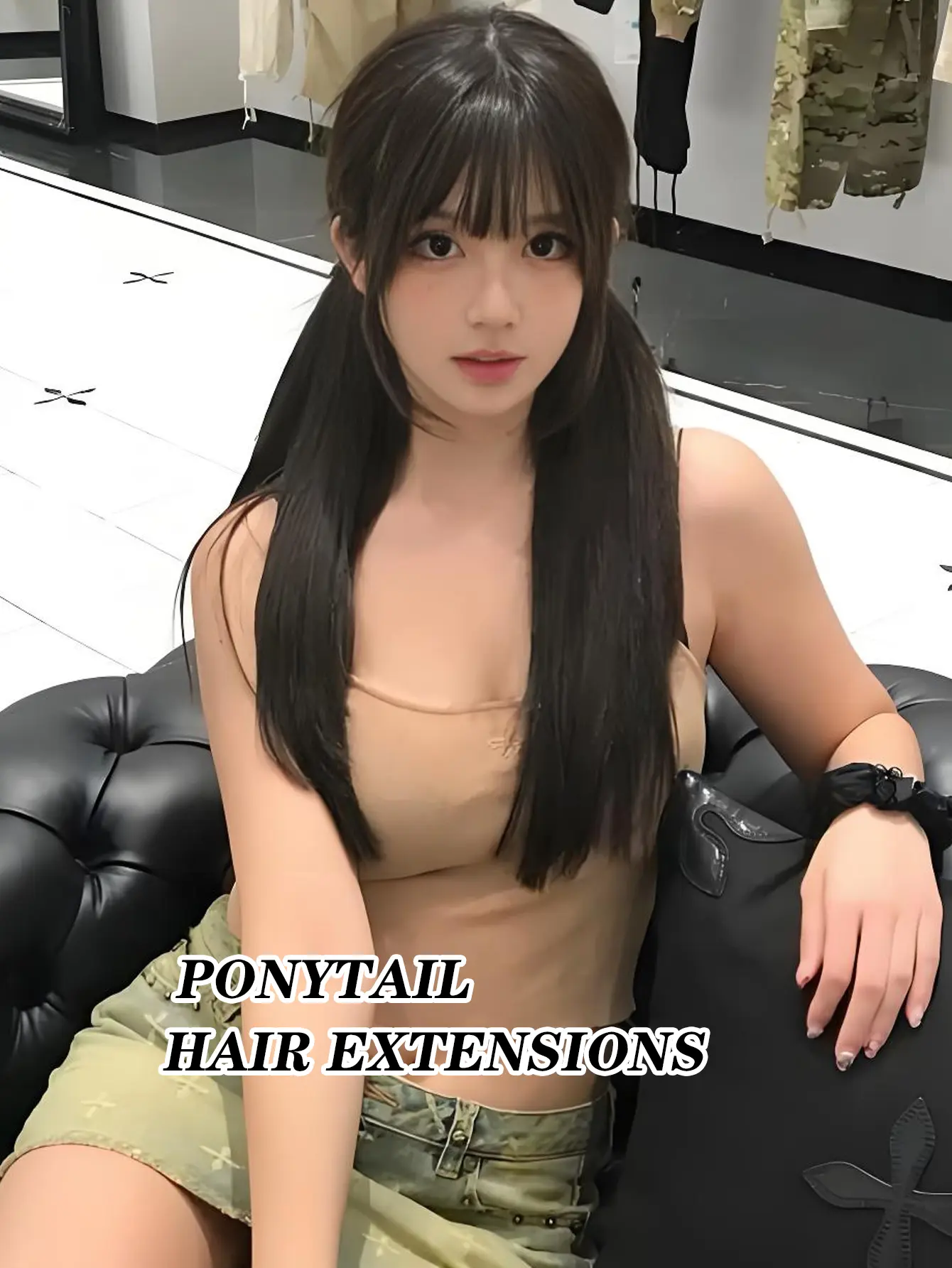2-Pack Synthetic Long Straight Ponytail Hair Extensions For Women High Temperature Fiber Hair Accessories