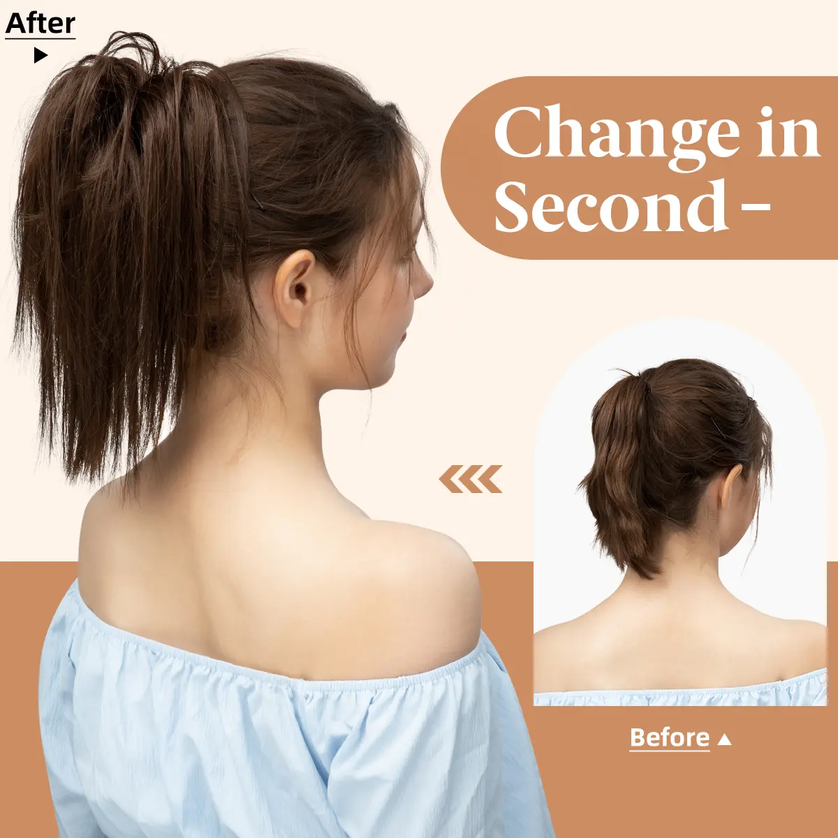 Elegant Premium Synthetic Short Straight Ponytail Extensions Claw Clip In Hair Piece For Women Add Volume And Style To Your Hair