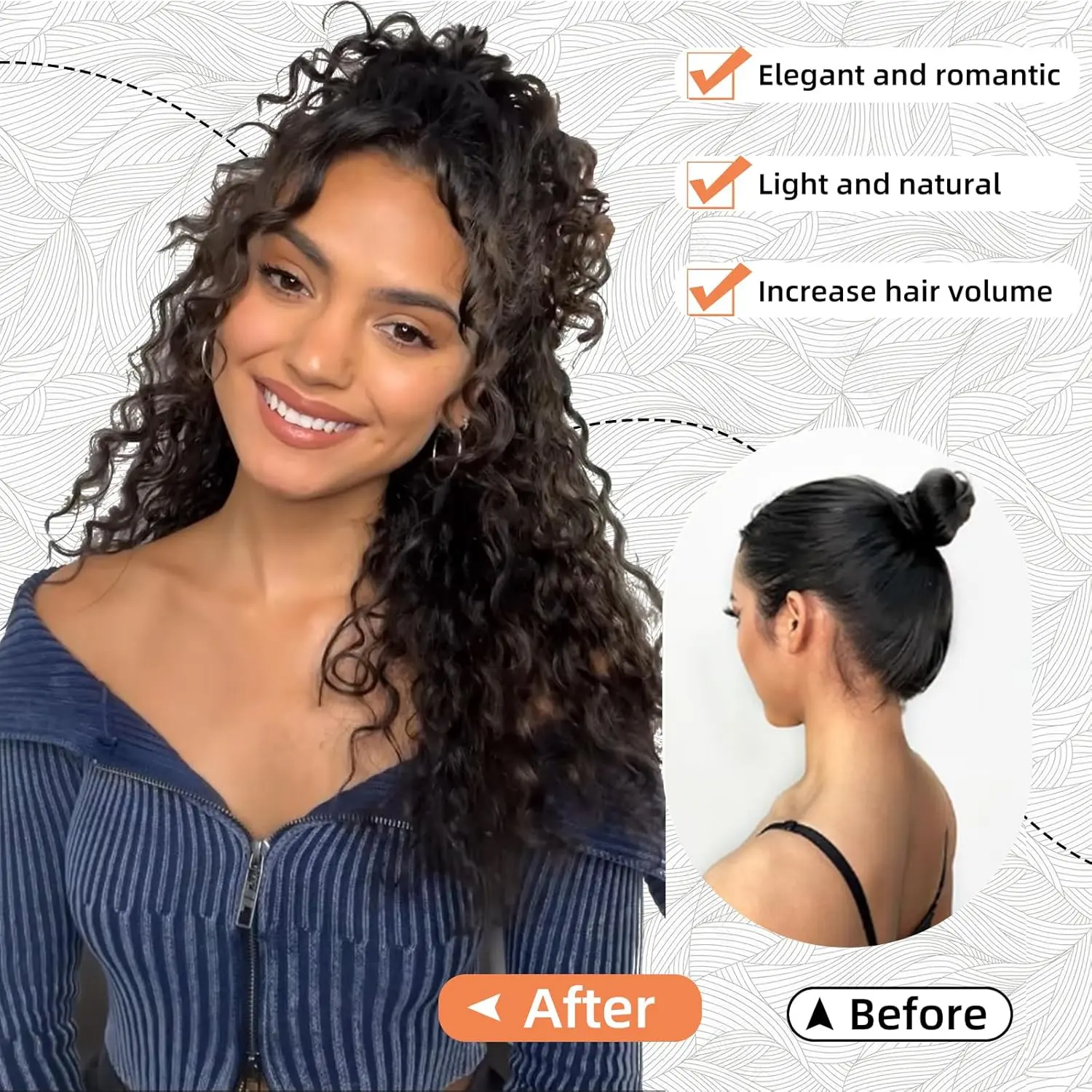 Ponytail Extension Drawstring Ponytail for Black Women 12/14/18/22 Inch Synthetic Long Afro Curly Fluffy Ponytail for Daily Use
