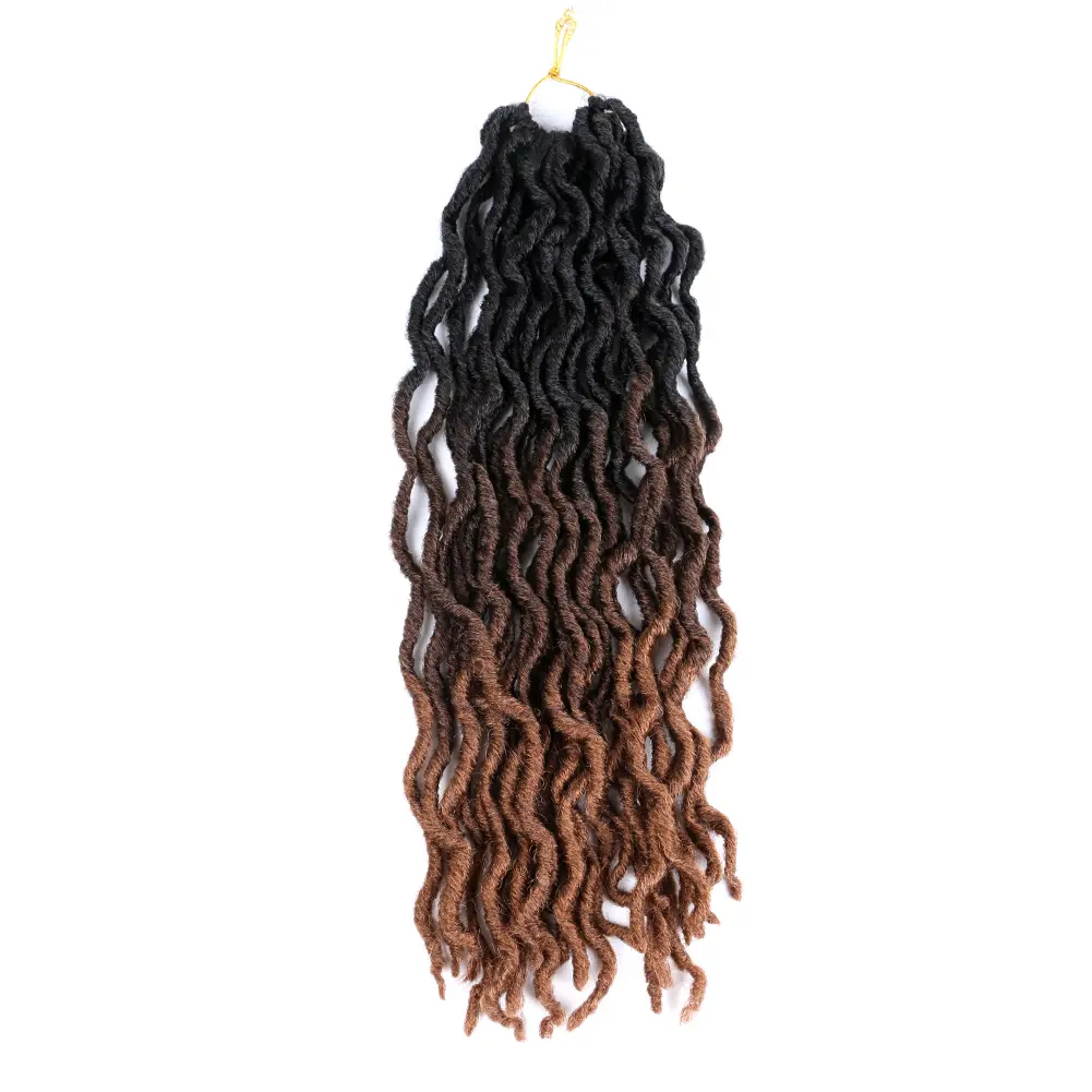Brown Color Cypsy locs Crochet Braid Hair For Women River Faux Locs Braid Synthetic Crochet Hair Braids 18inch Extensions