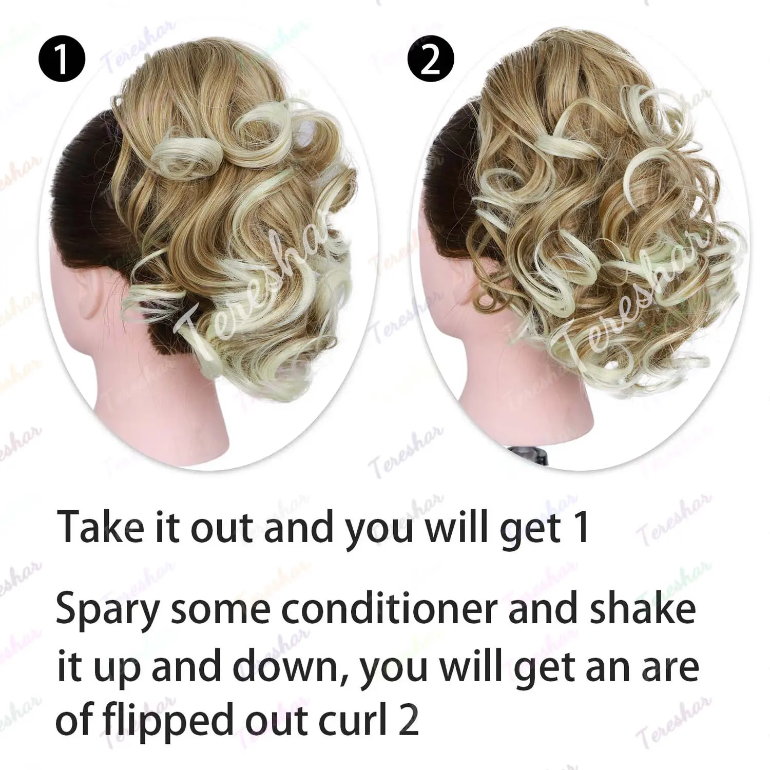 Synthetic Short Curly Ponytail Extension Short Claw Clip Curly Pony Tail Extension Jaw Ponytail Hairpiece for Women Girls