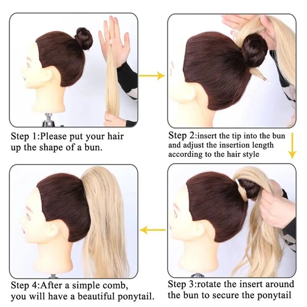 30Inch Synthetic Flexible Wrap Around Ponytail Long Wavy Layered Fake Ponytail Hairpiece Extensions For Women Daily Use