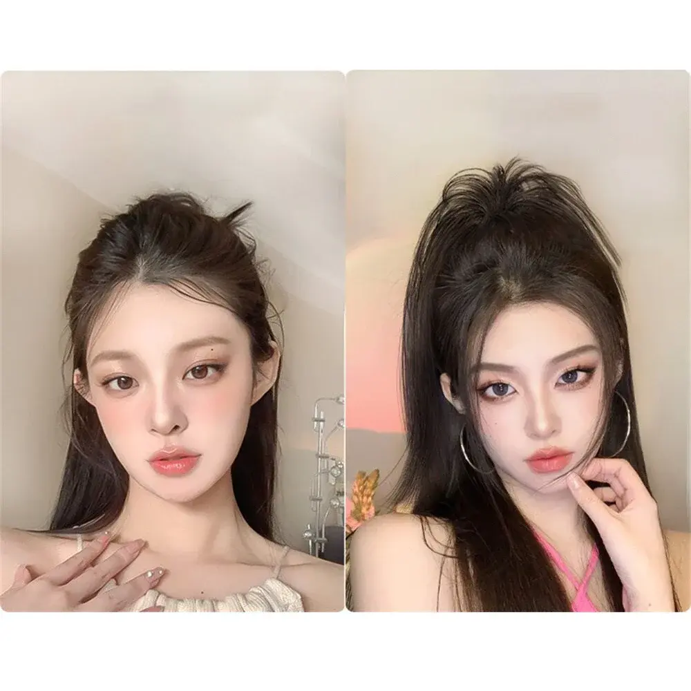 Long Straight Synthetic Ponytail Hair Extensions Heat Resistant Claw Clip on Hairpiece for Women Daily Use Party Wedding Styling