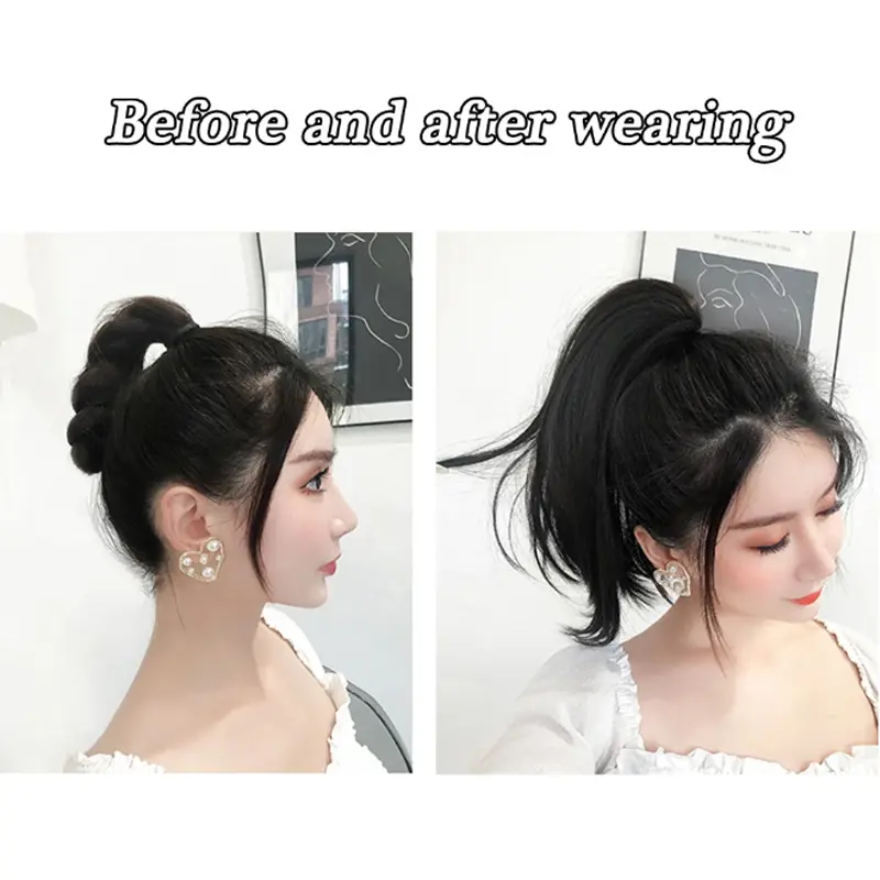H&STAR Synthetic Straight Claw Clip Chignon Fluffy Donut Messy Hair Bun Clip in Hairtail Extensions Natural Hairpieces for Women