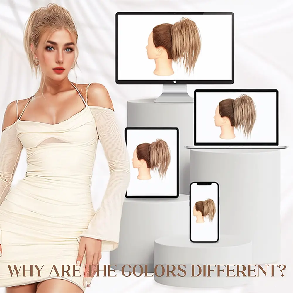 Short straight synthetic high ponytail extensions claw clip in Messy Bun hair piece for women daily use