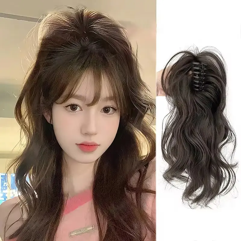 12Inch/30CM Synthetic Claw Clip In Ponytail Hair Extensions Short Curly Claw Clip Ponytail For Women Hair Extension Hairpiece
