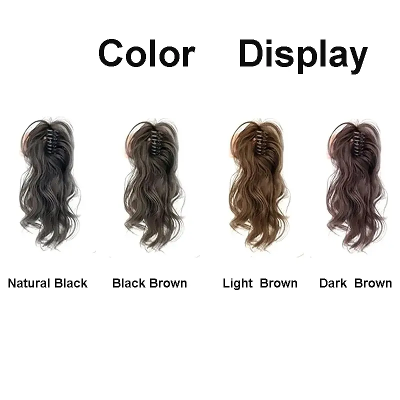 12Inch/30CM Synthetic Claw Clip In Ponytail Hair Extensions Short Curly Claw Clip Ponytail For Women Hair Extension Hairpiece