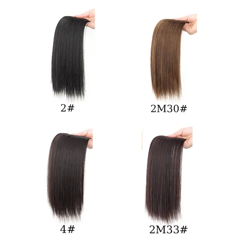 H&STAR 30cm Synthetic Short Straight Pad Invisible Hair Extension Lining of Hair Top Side Cover Hairpiece for Women