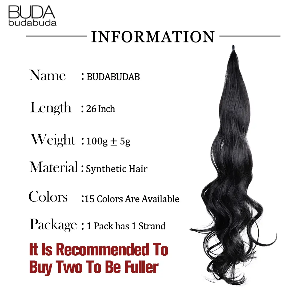 Synthetic Flexible Wrap Around PonyTail Extensions 26Iinch Length Ponytail Blonde Black Ponytail Hairpieces For Women Daily Use