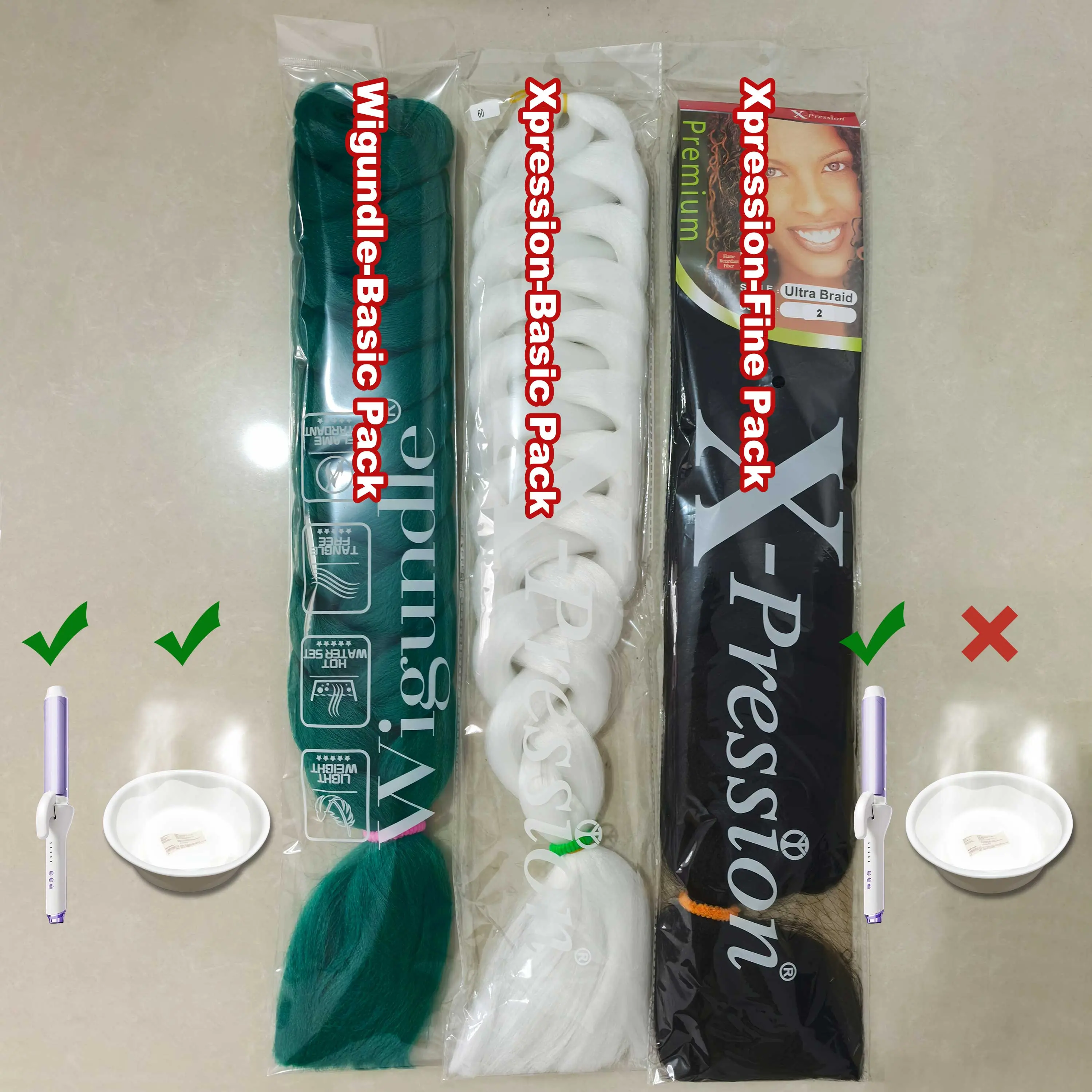 Upgrade Kanekalon Crochet Hair Extensions Synthetic Pre-stretched Braiding Hair Xpression Hair for Braids Women Jumbo Braids