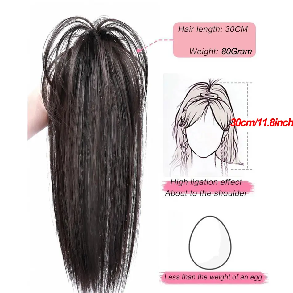 Straight Synthetic Claw Clip Ponytail Hair Extension Short Messy Fluffy Ponytail Hairpiece For Women Natural Tail With Claw Clip