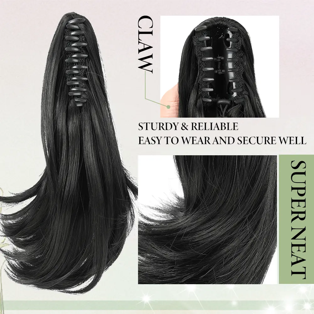 Claw Clip in Hairpiece Short Ponytail Extension Wavy Ponytail Hair Extensions High Quality Synthetic Short Pony Tail for Women