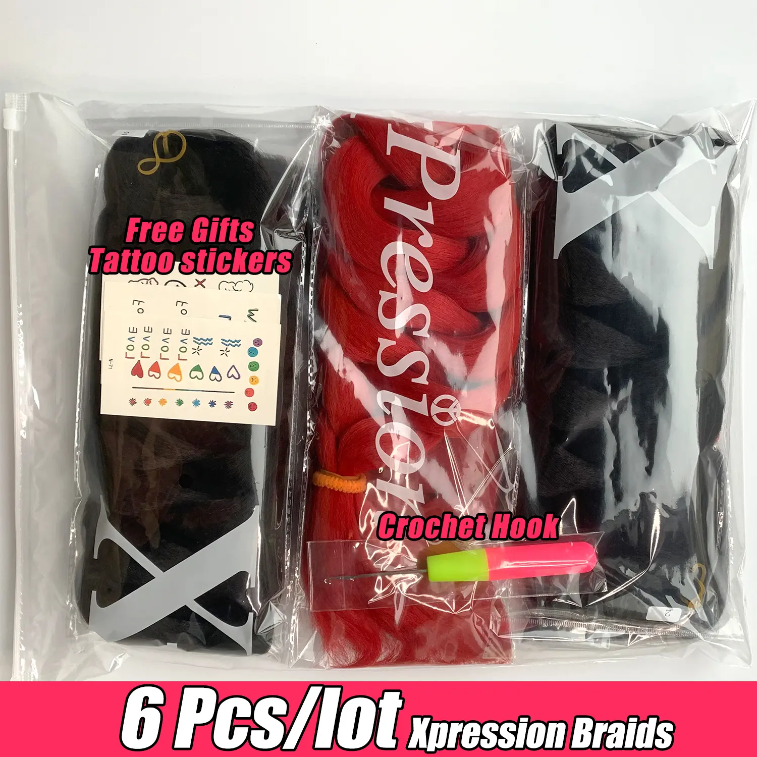 Xpression Kanekalon Crochet Hair Braiding Hair Jumbo Braids Hair Extensions For Women Pre Stretched Synthetic Hair Bundles