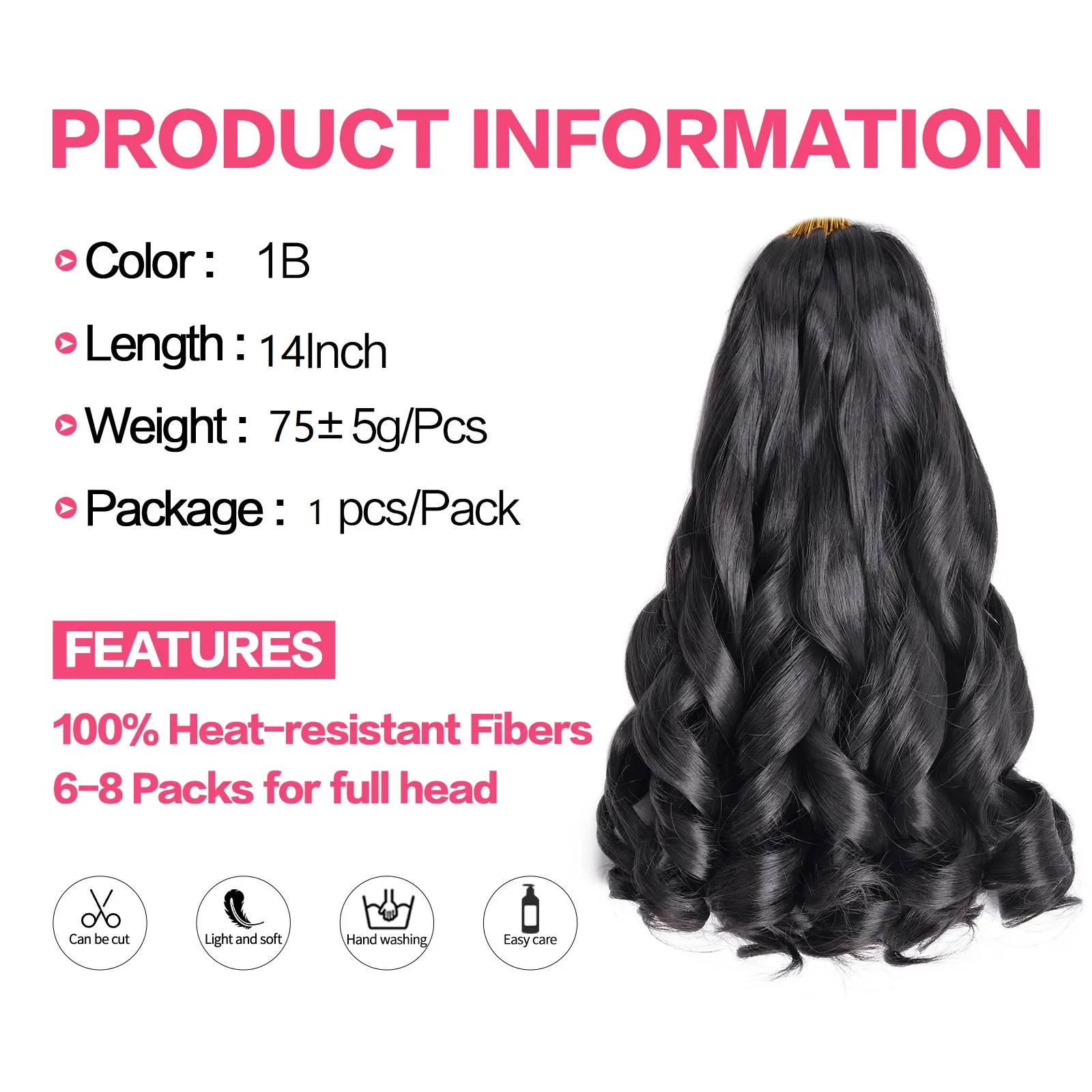 French Curls Braiding Hair14Inch Synthetic Spiral Curls Braids Hair Extensions For Women Pre Stretched Loose Wave Braiding Hair